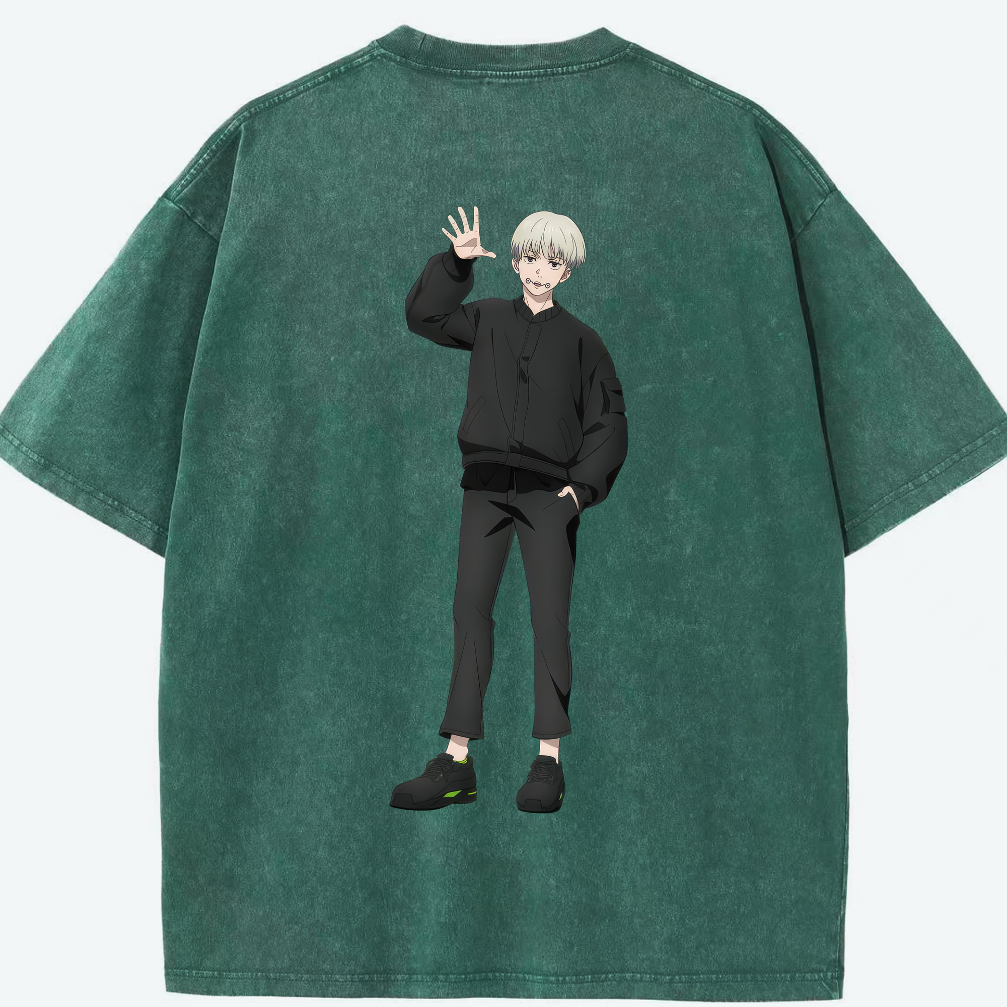 （画像用） 呪術廻戦 Jujutsu Kaisen 綿100% ヴィンテージ風 半袖Tシャツ（背面プリント）